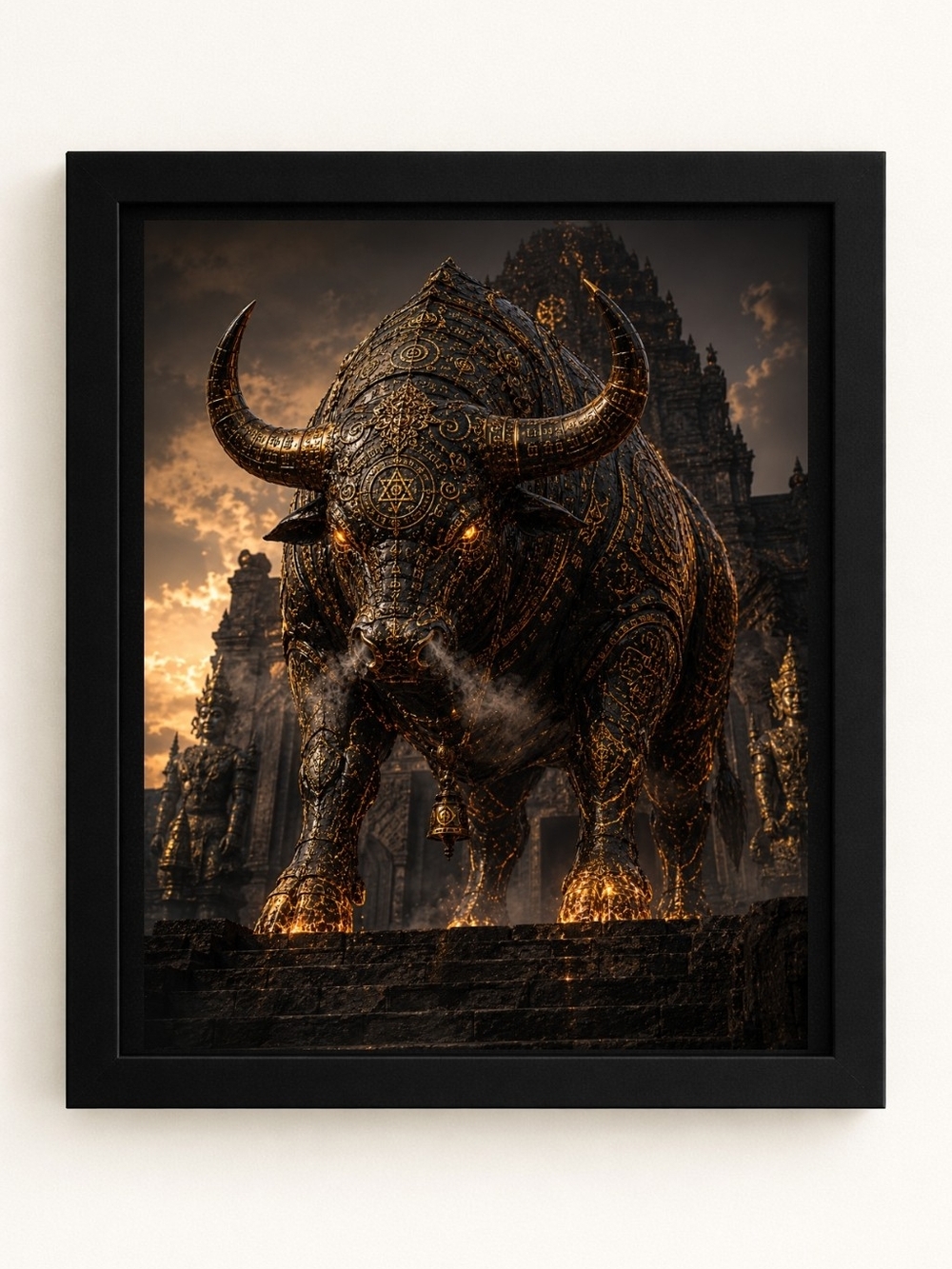 8x10 Framed Wua Thano Bull A.i. Art Print